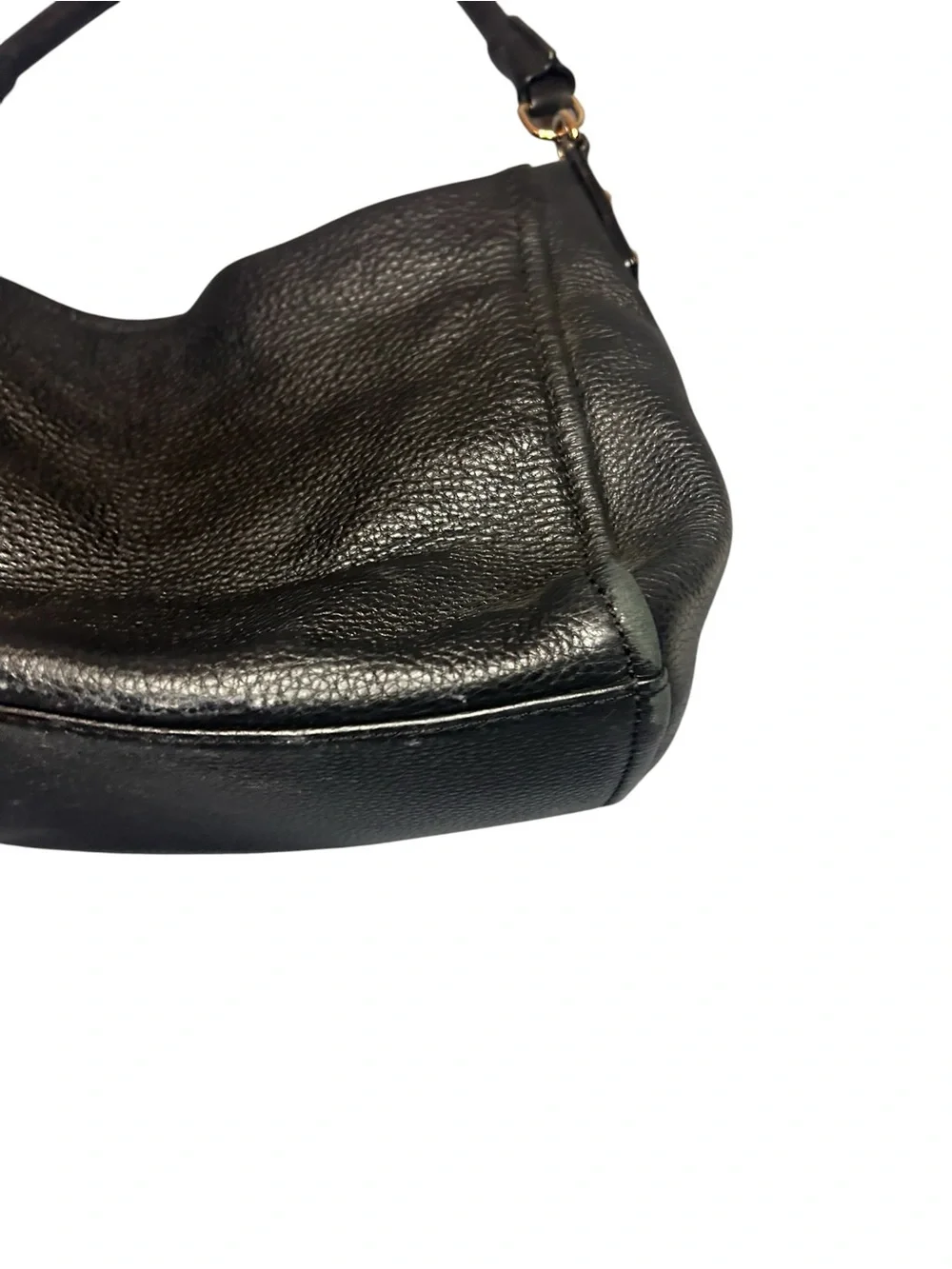 Kate Spade New York Black Pebbled Leather Shoulder Bag Hobo Purse